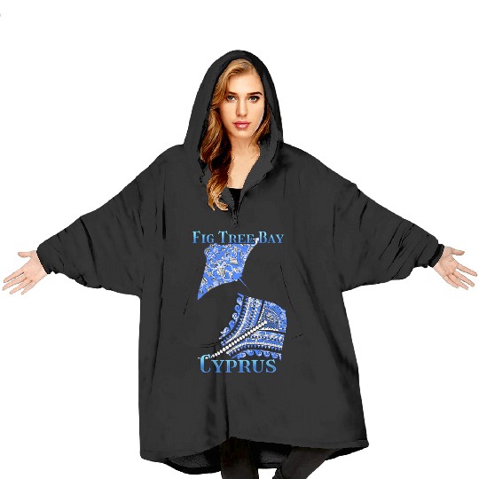 Fig Tree Bay Vacation Tribal Stingrays Blanket Hoodies