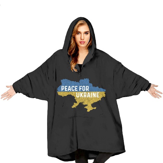Peace for Ukraine Peacemaker Gift Blanket Hoodies