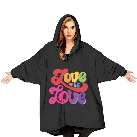 love is love romantic design. Blanket Hoodies