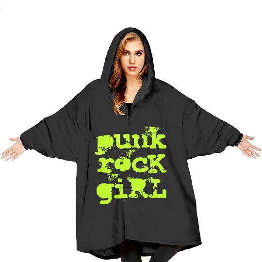 Punk Rock Girl Blanket Hoodies