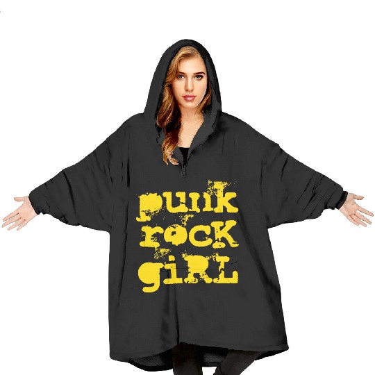 Punk Rock Girl Blanket Hoodies