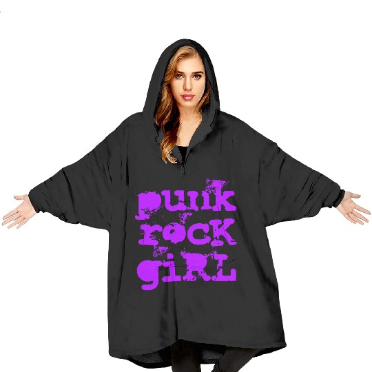 Punk Rock Girl Blanket Hoodies