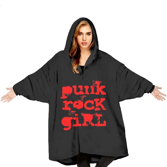 Punk Rock Girl Blanket Hoodies