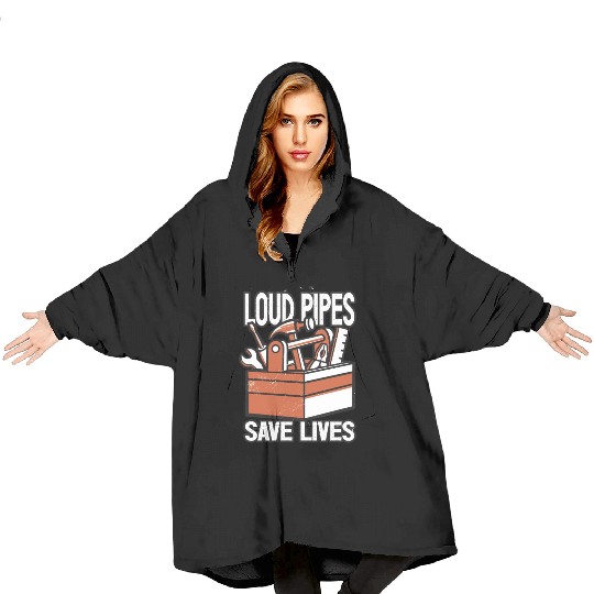 Loud Pipes Save Lives Car Garage Mechanic Tools Blanket Hoodies