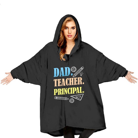 Dad Teacher Principal Homeschooling Homeschool Blanket Hoodies