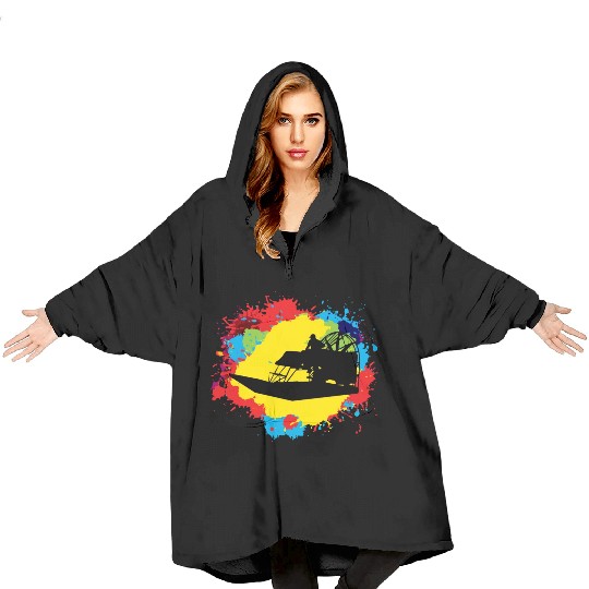 Airboat Fanboat Airboating Planeboat Swamp boat Blanket Hoodies