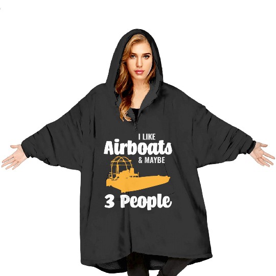 Airboat Fanboat Airboating Planeboat Swamp boat Blanket Hoodies