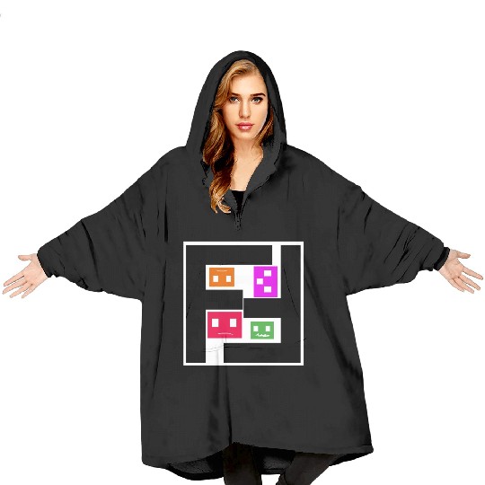 Geometric Cubes In Game - multi-sided cubes Blanket Hoodies