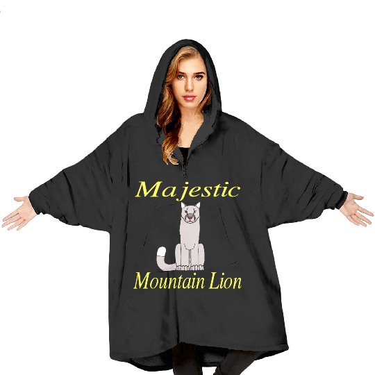 Majestic Mountain Lion DK Blanket Hoodies