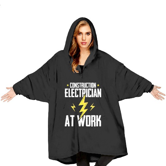 Electrician Electrical Engineer Lineman Blanket Hoodies