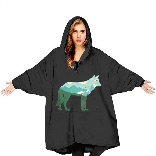 Mountain Wolf Blanket Hoodies