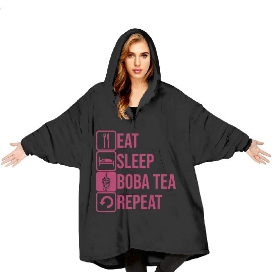 Daily Repeat Boba Tea Blanket Hoodies
