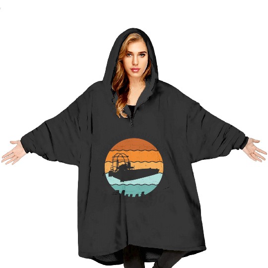 Airboat Fanboat Airboating Planeboat Swamp boat Blanket Hoodies
