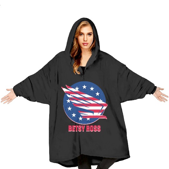 Patriotism USA Betsy Ross Flag Stars Stripes Eagle Blanket Hoodies