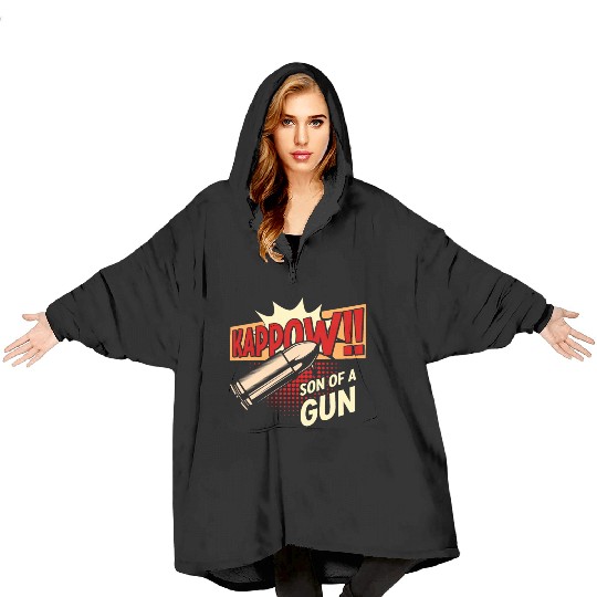 Kappow Bullets Gun Explosion Big bang Aesthetic Blanket Hoodies