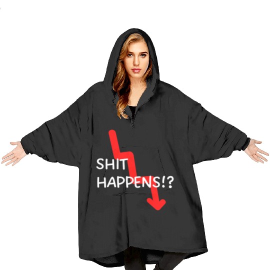 Market Crash Shit Happens Blanket Hoodies