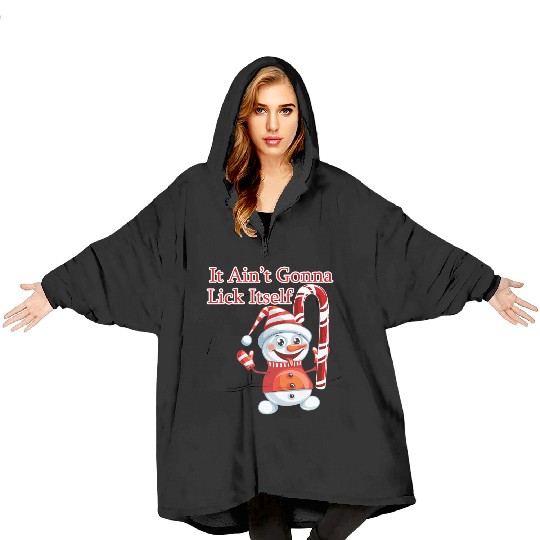 Christmas Holiday Candy Canes It'S Not Gonna Lick Blanket Hoodies
