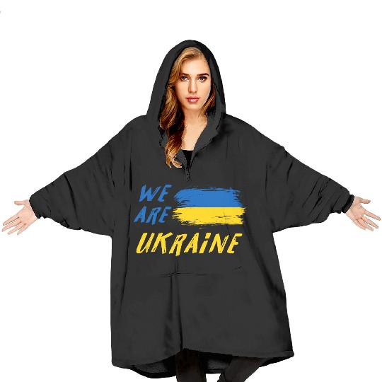 We are Ukraine Blanket Hoodies