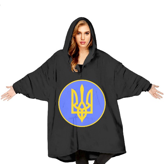 Ukraine trident Blanket Hoodies