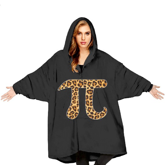 Pi Leopard Print Skin Cheetah Pi Day Math Nerd Blanket Hoodies