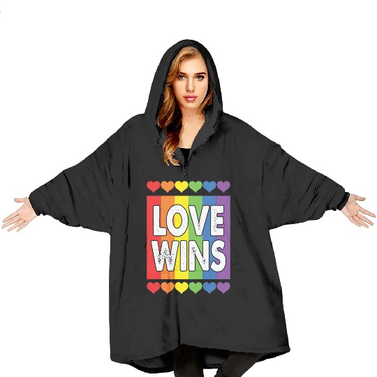 LBGT Flag Gay Pride Human Love Wins Blanket Hoodies