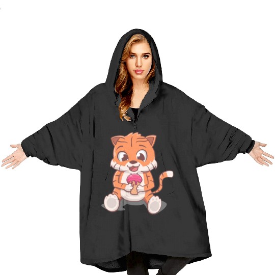 Tiger Ice cream Blanket Hoodies