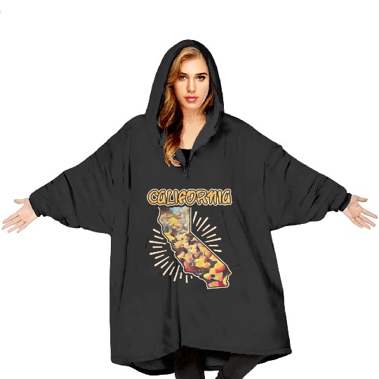 Retro California Flower Blanket Hoodies