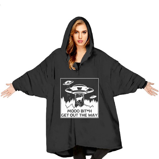Alien Gift Extraterrestrial UFO AREA 51 Sci-fi Blanket Hoodies