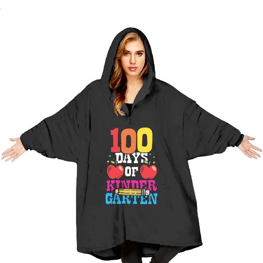 100 Days Of Kindergarten Sweet Cute Sayings Team Blanket Hoodies