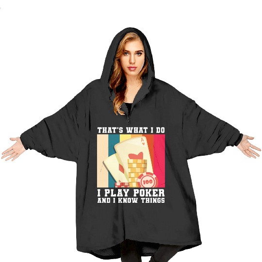 Cards Gambler Poker Face Games Blanket Hoodies