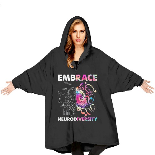 Embrace Neurodiversity Autism Awareness Blanket Hoodies