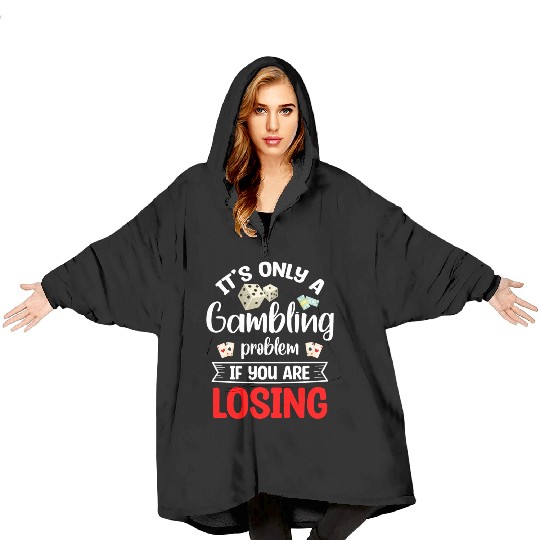 Gambling Cards Poker Face Spades Blanket Hoodies