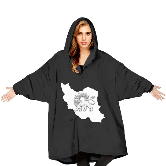 Iran Lion Sun Blanket Hoodies