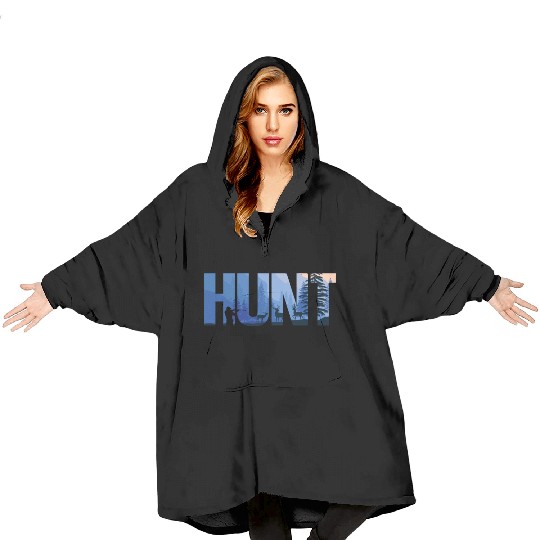 Buck Deer Hunting Hunter Hunt Blanket Hoodies