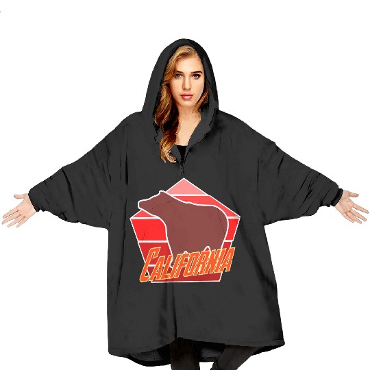 California Bear Flag Blanket Hoodies