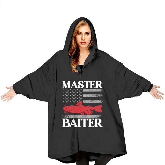 Master Baiter - Wels Catfish Hunter Blanket Hoodies