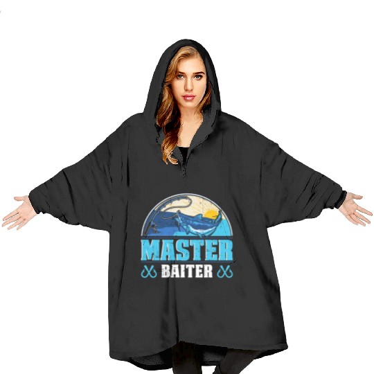 Master Baiter - Wels Catfish Hunter Blanket Hoodies
