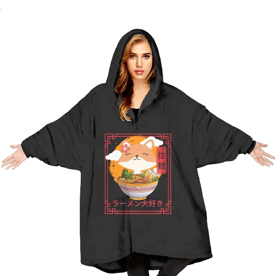 I Love Ramen Blanket Hoodies