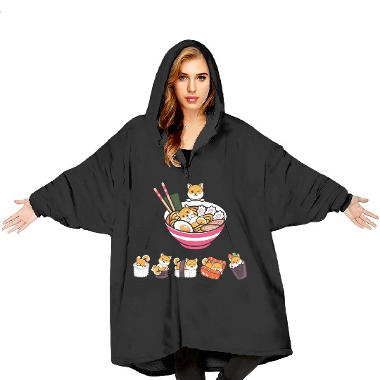 Sushi Rolls Ramen Japanese Food Lover Blanket Hoodies