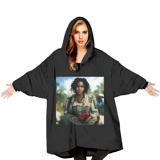 Beautiful US army combat medic painting Blanket Hoodies