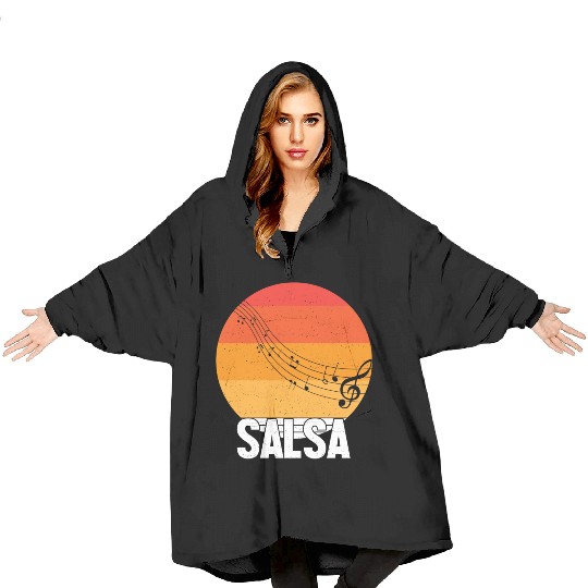 Retro Salsa Dance Blanket Hoodies