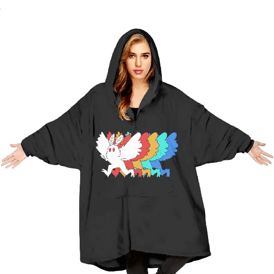 Cryptozoologist Cryptid Mothman Blanket Hoodies