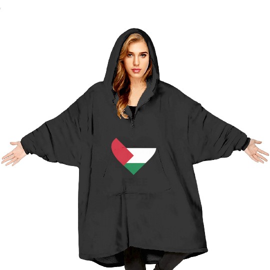 free palestine Blanket Hoodies
