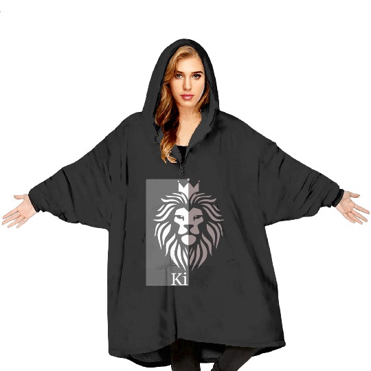 Lion the King of Jungle Blanket Hoodies
