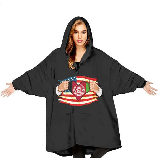 Afghanistan Who Live in America Afghani Flag Blanket Hoodies