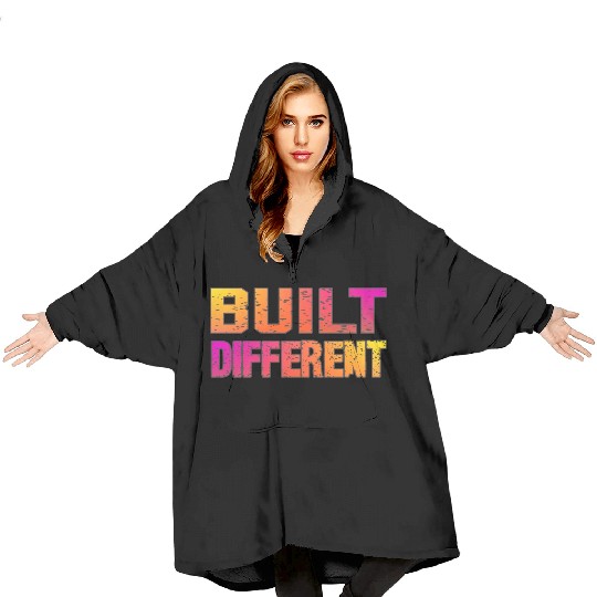Built Different On Another Level Funny Gaming Blanket Hoodies