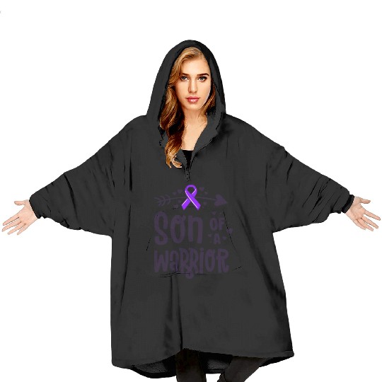 Son Of A Warrior Hodgkins Lymphoma Cancer Blanket Hoodies