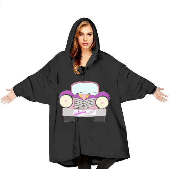 Old Car Girly Distraction Tactics Pink and Purple Blanket Hoodies