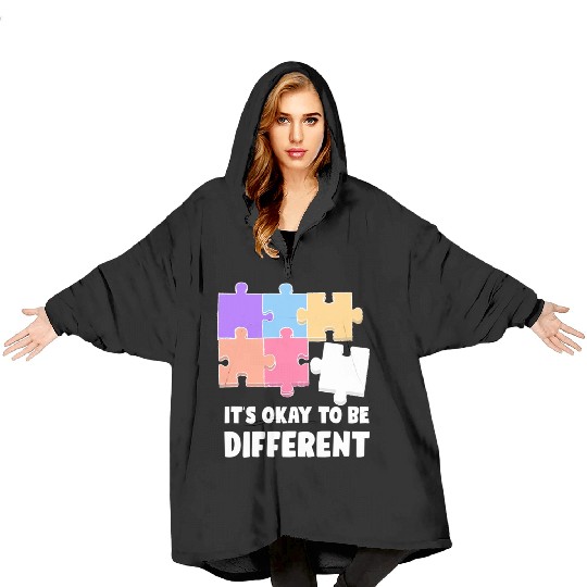 Funny Autism Teacher Blanket Hoodies