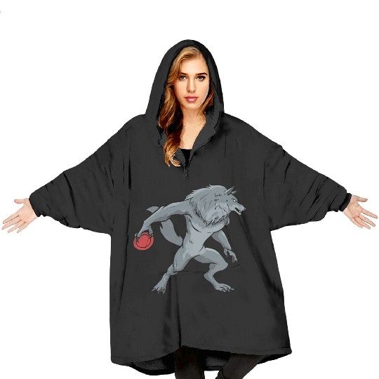 Disc Golf Werewolf Blanket Hoodies